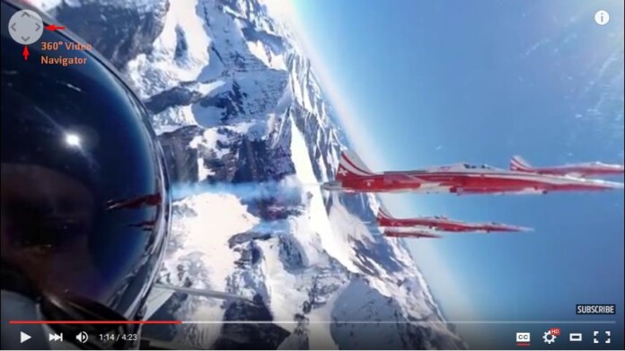 F-5 fighter jet cockpit 360 video