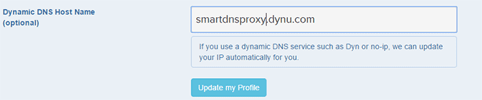 Dynamic DNS Hostname SmartDNSProxy