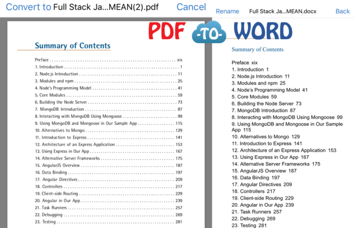 pdf to word ios