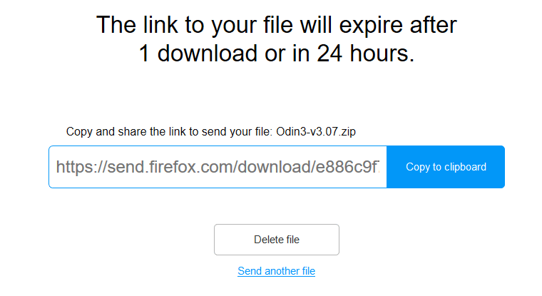 file upload with firefox send