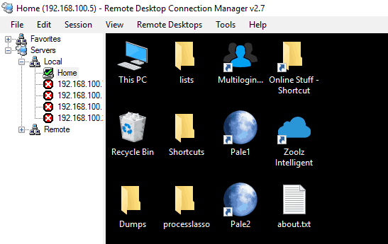 remote desktop connection manager