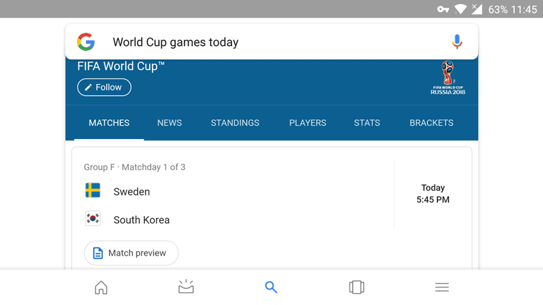 Google Assistant World Cup 2018 roaster
