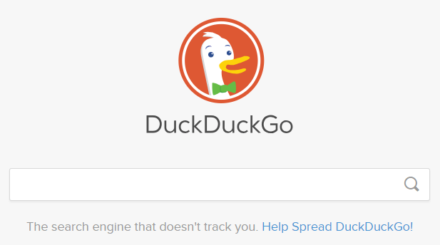 Duckduckgo homepage screenshot