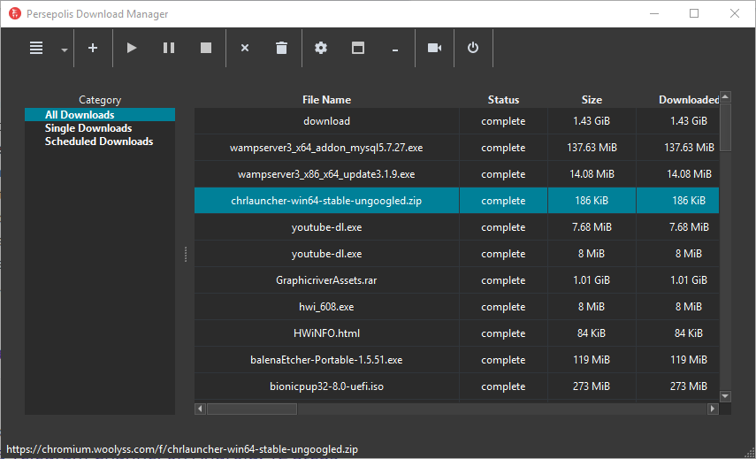 Screenshor for UI of Persepolis Download Manager