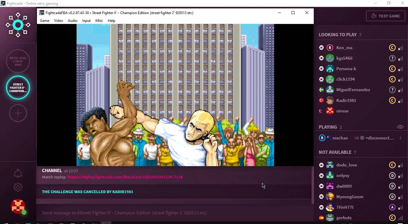 fightcade online multiplayer arcade screenshot