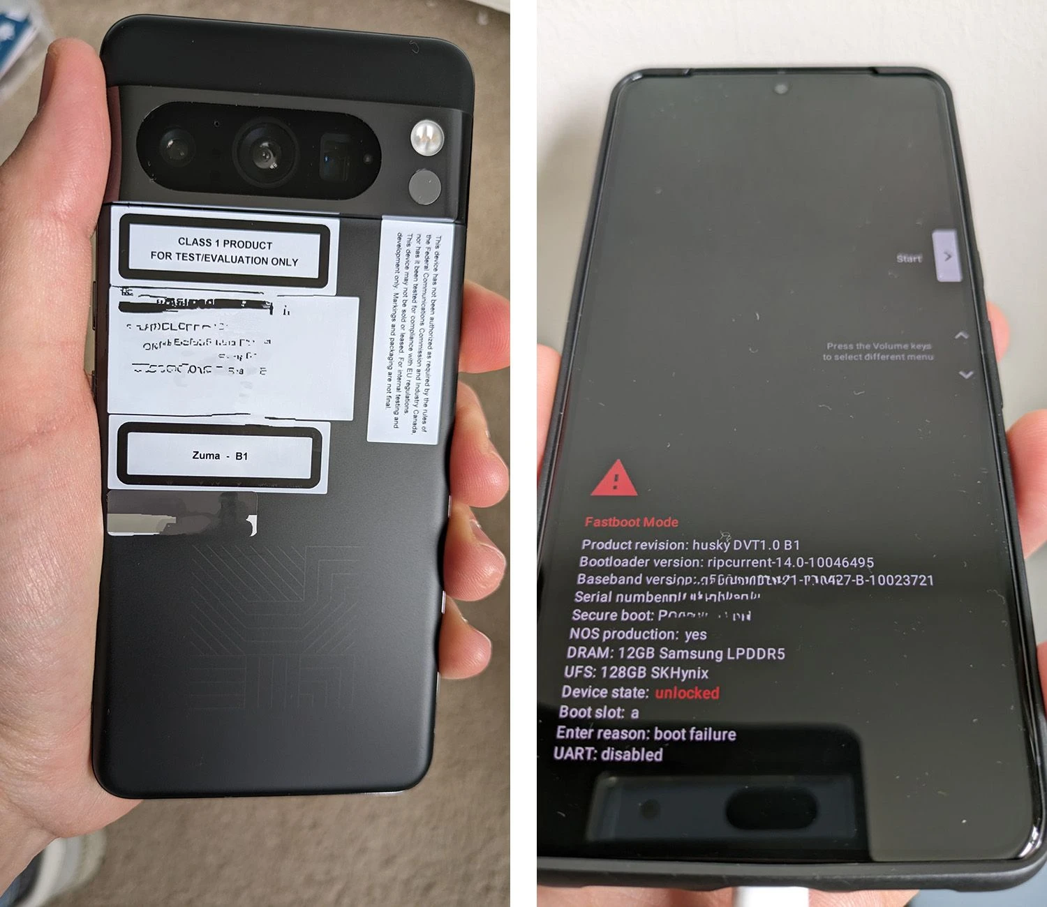 Pixel 8 pro prototype leak from Reddit