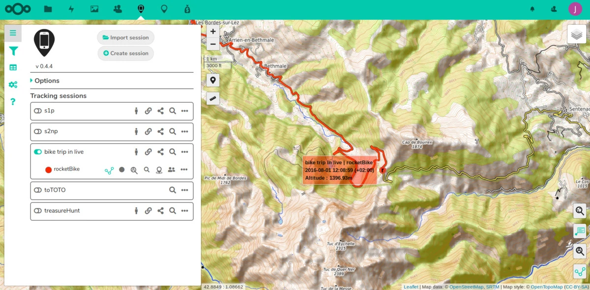 phonetrack gpx tracking