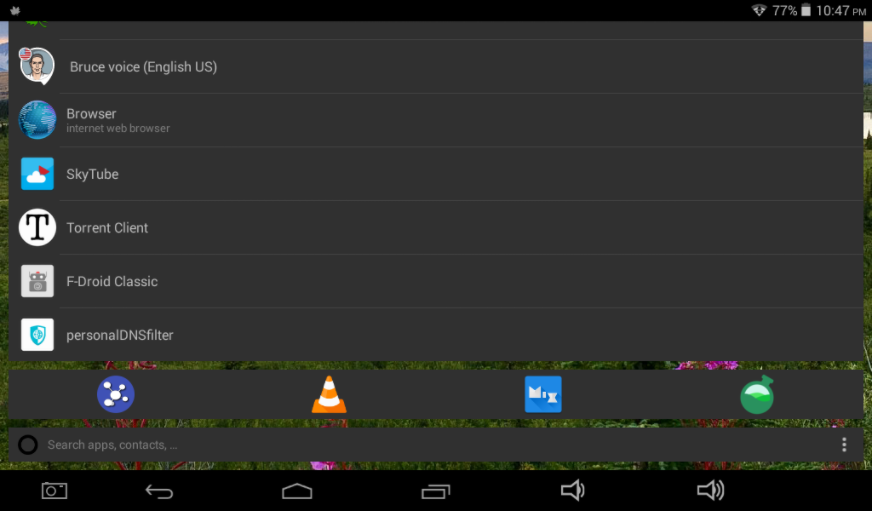 Kiss Launcher on an Android 4.4 device